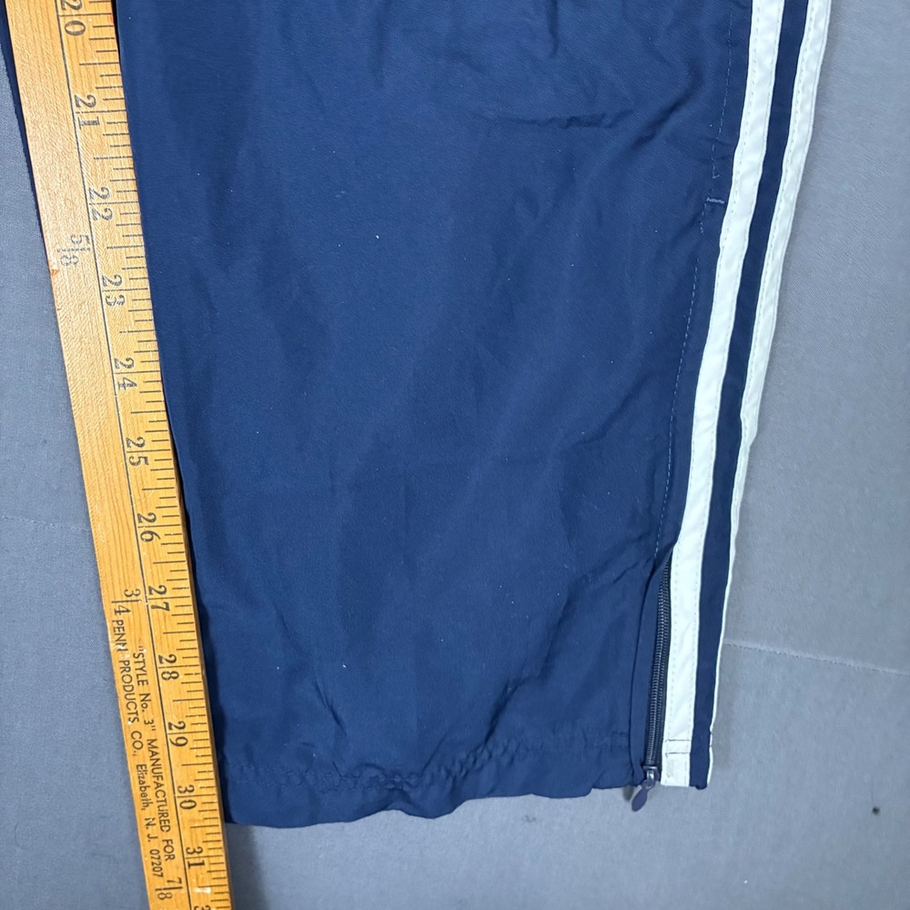 Y2K VTG Adidas Baggy Navy Blue Track Pants Men's Size Small - Picture 6 of 7